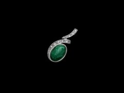 Wisiorkek z Malachitem W027